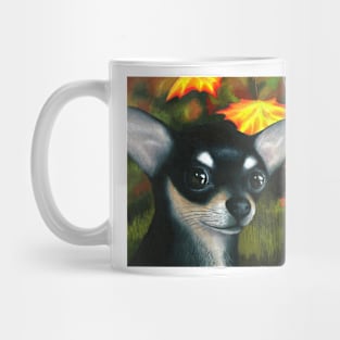 Black Chihuahua Dog 101 Autumn Fall Mug